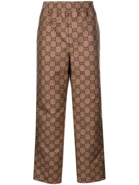 gucci cropped destroyed men|gucci trousers for men.